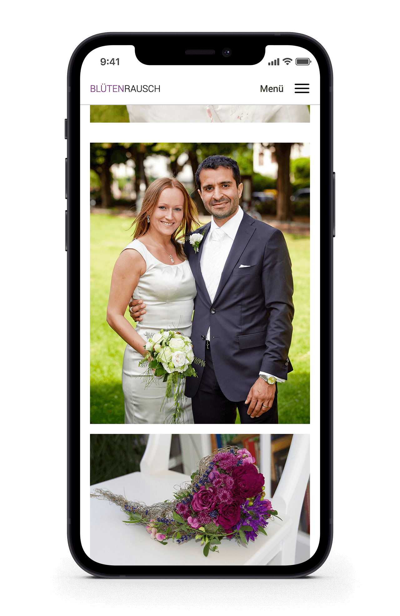 Blütenrausch Website Bilder Bsp. Hochzeit Mobile