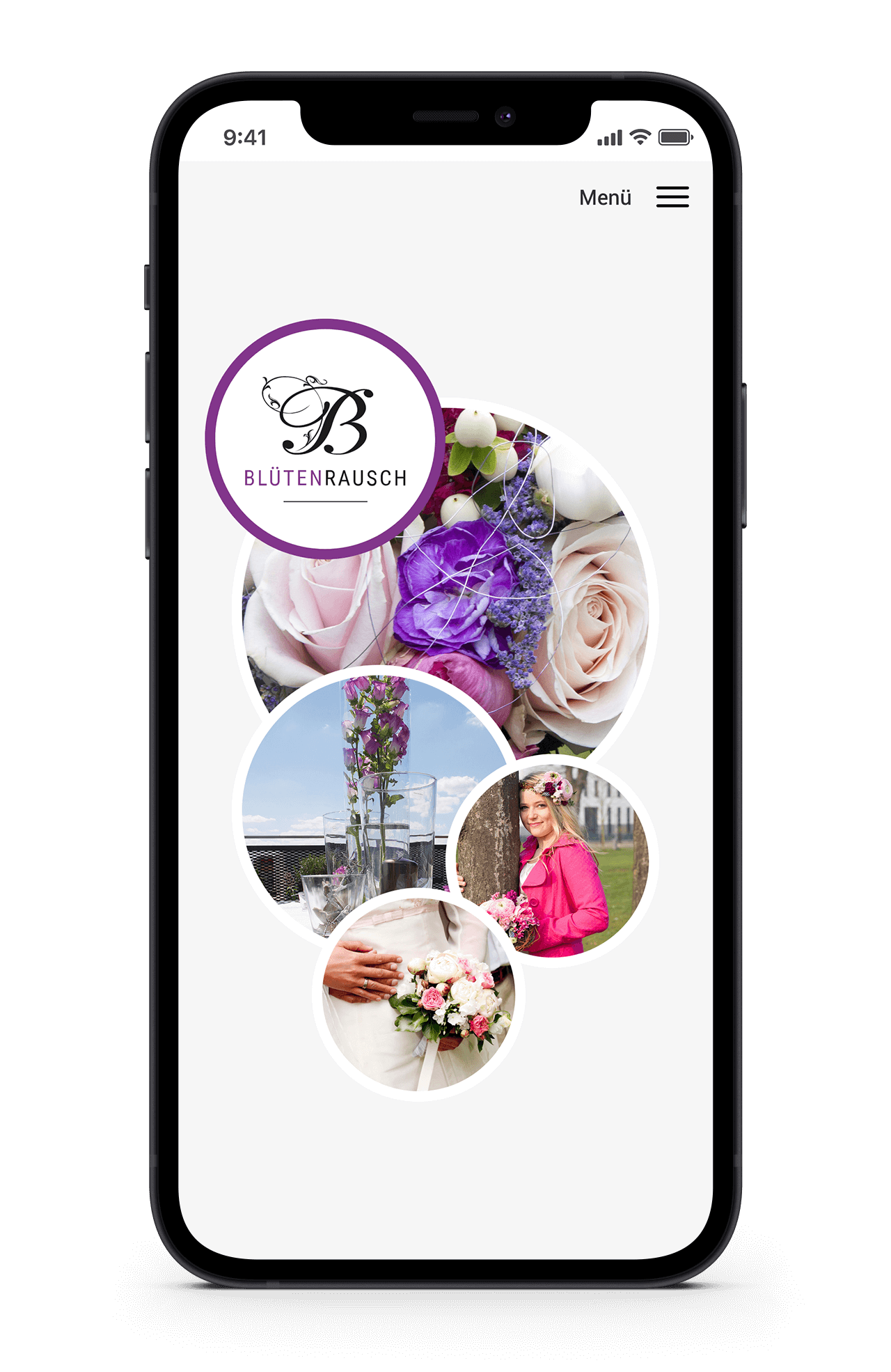 Blütenrausch Website Startseite Mobile