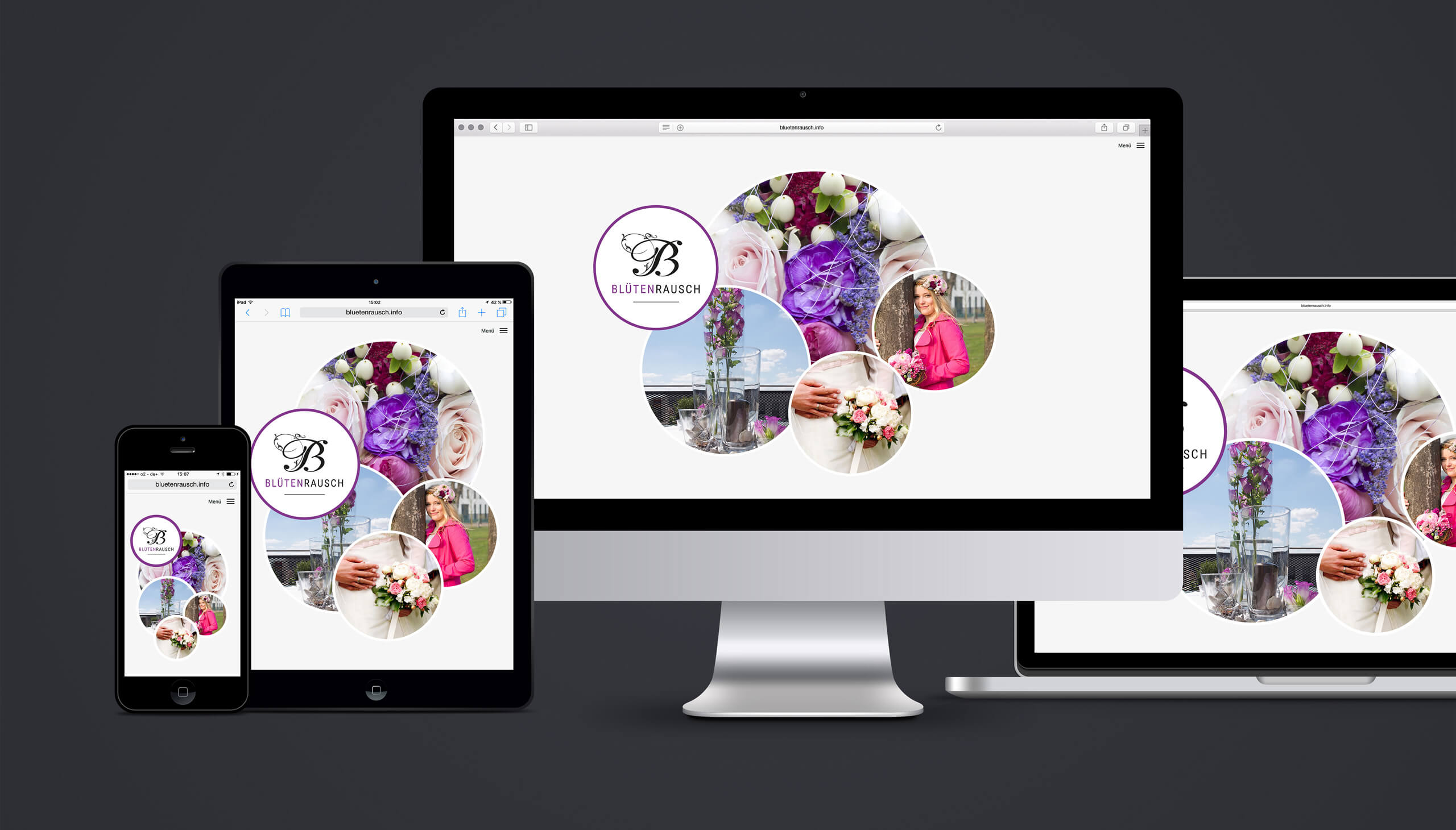 Blütenrausch Website Responsive Übersicht