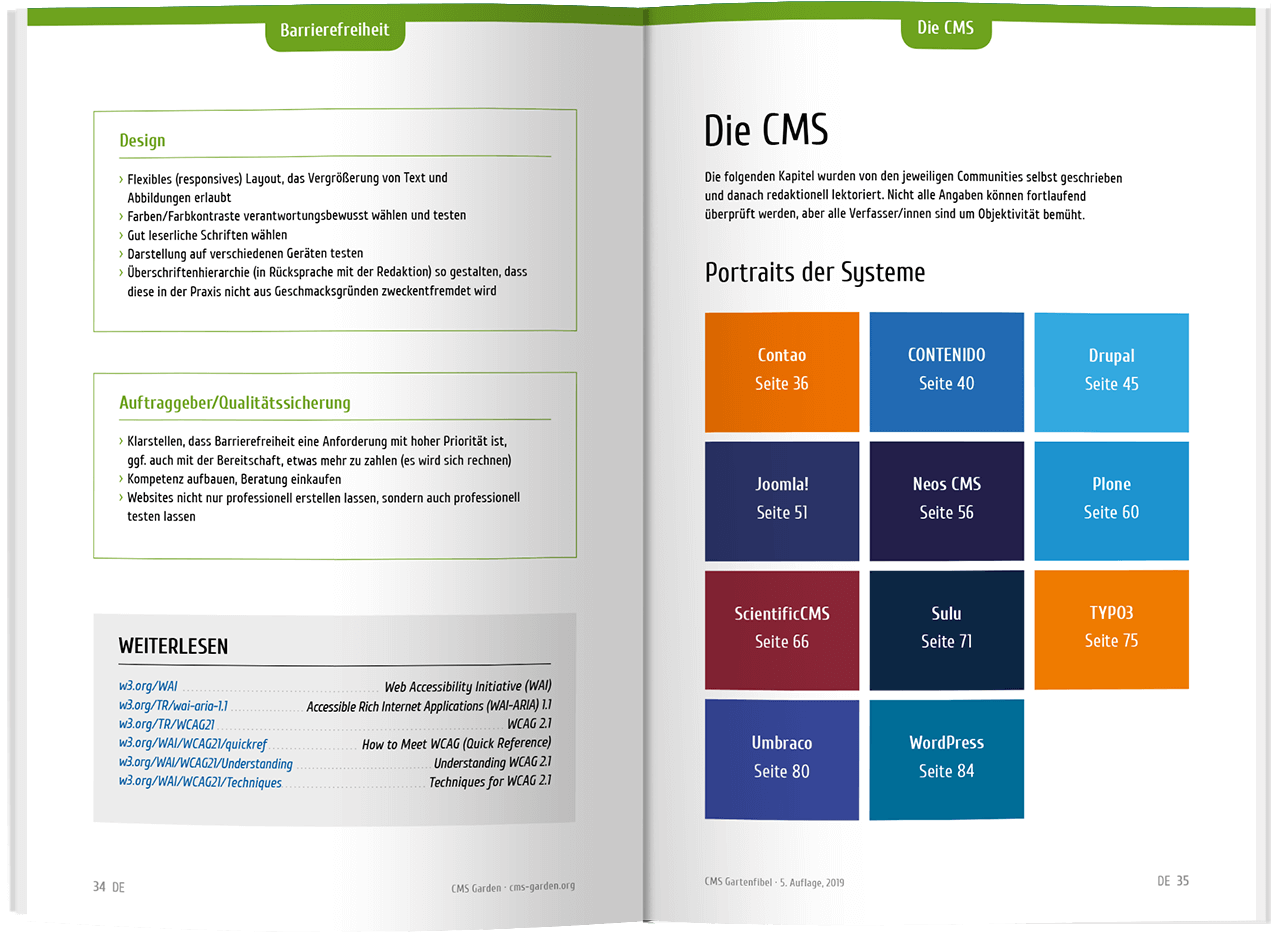 CMS Gartenfibel 2019 CMS-Übersicht
