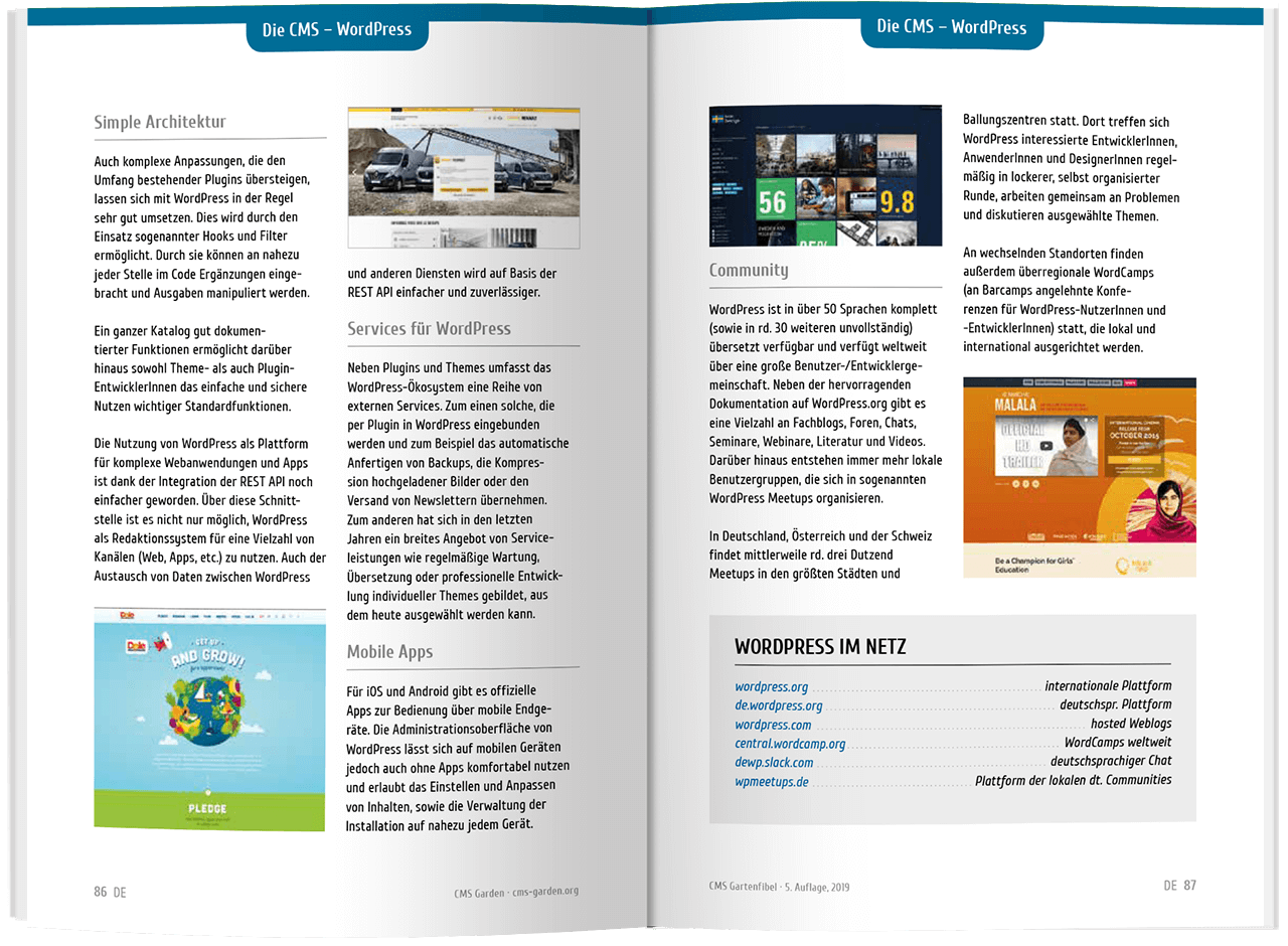 CMS Gartenfibel 2019 Profil Wordpress 2/2