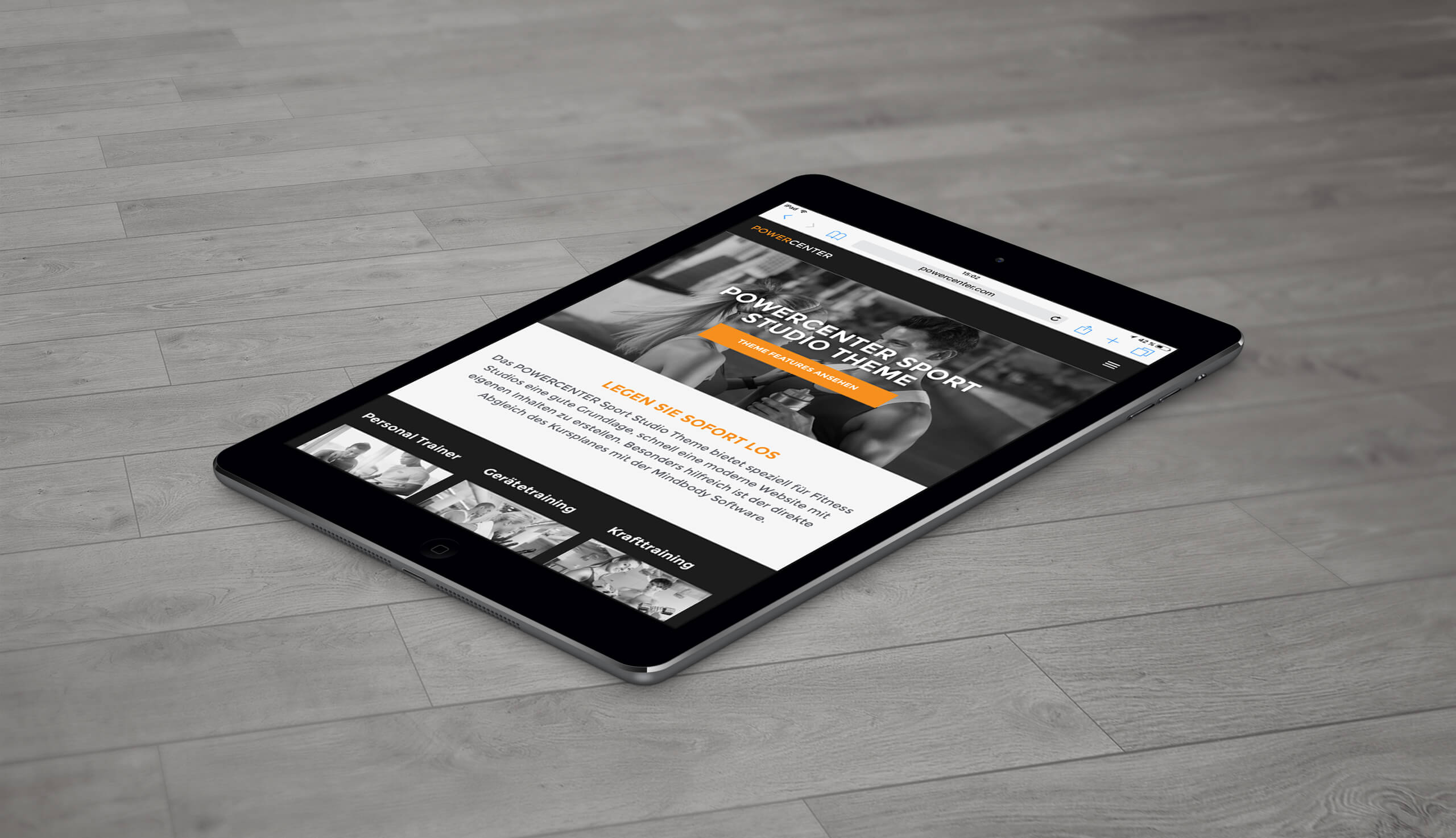 Mindbody TYPO3 Dark Theme Tablet