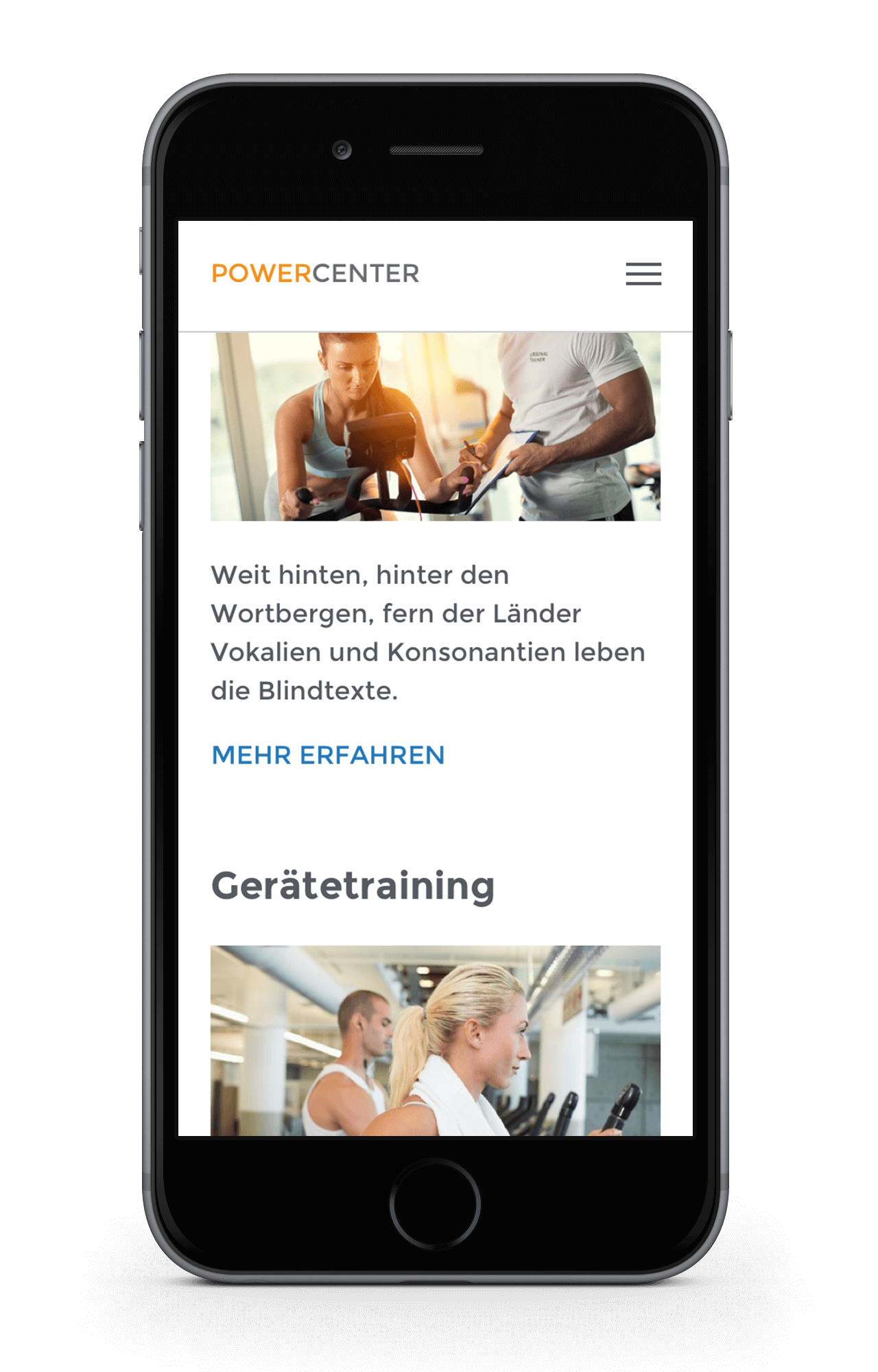 Mindbody TYPO3 Dark Theme Sticky Nav Mobile