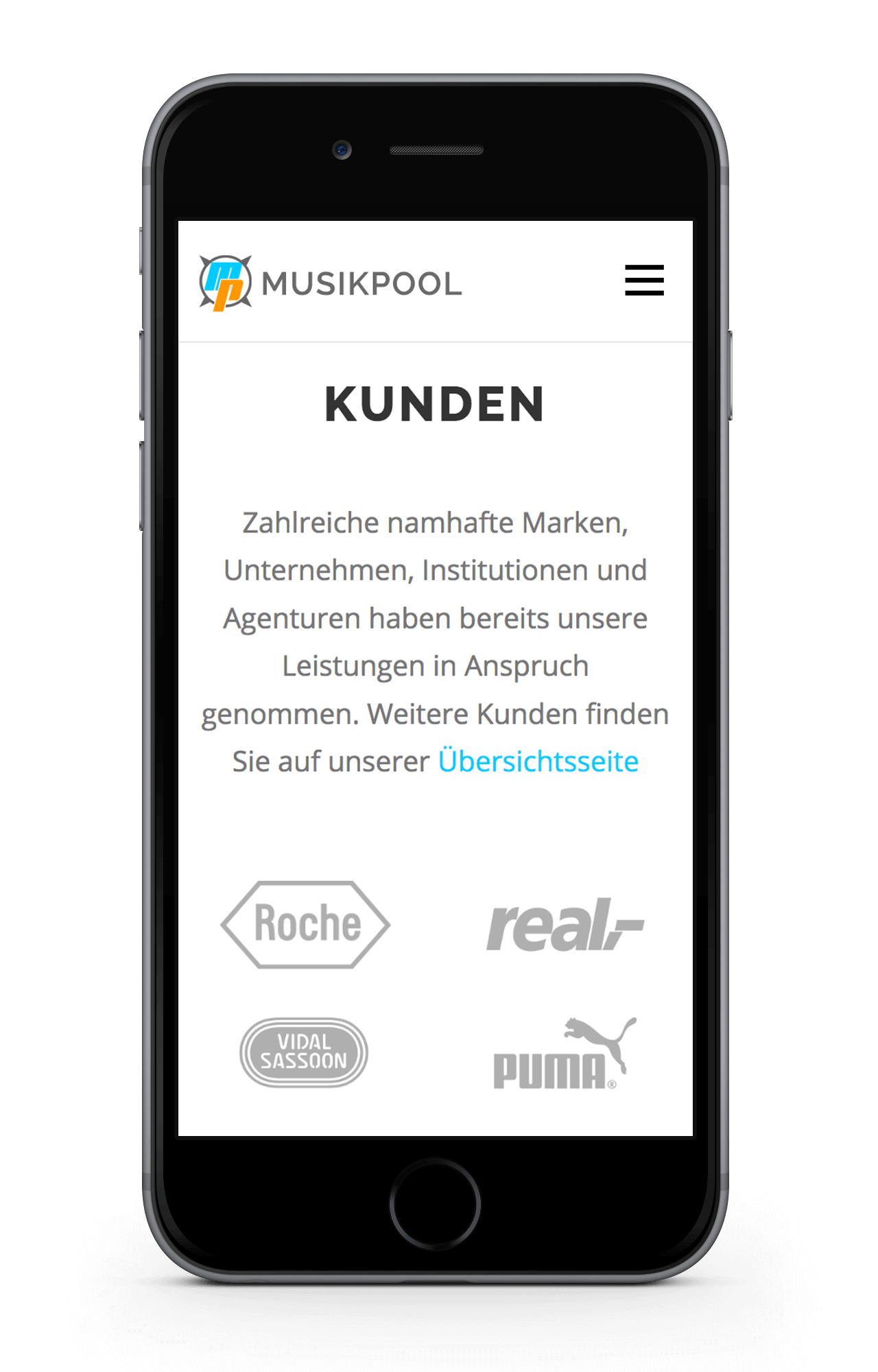 Musikpool Website Sticky Nav Mobile