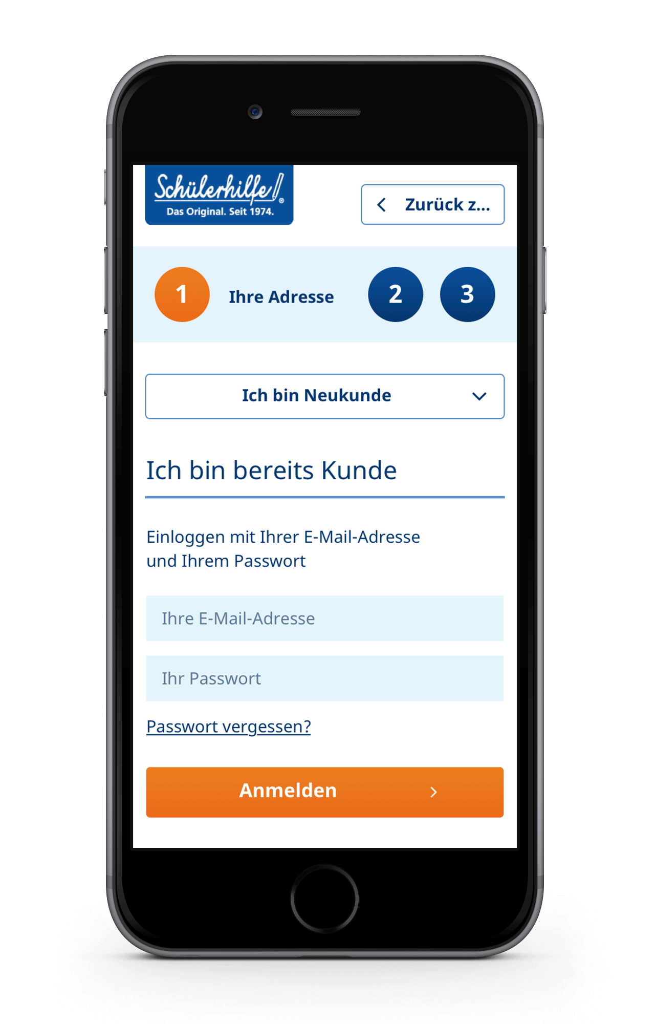 Schuelerhilfe Shopware-Shop Checkout Mobile
