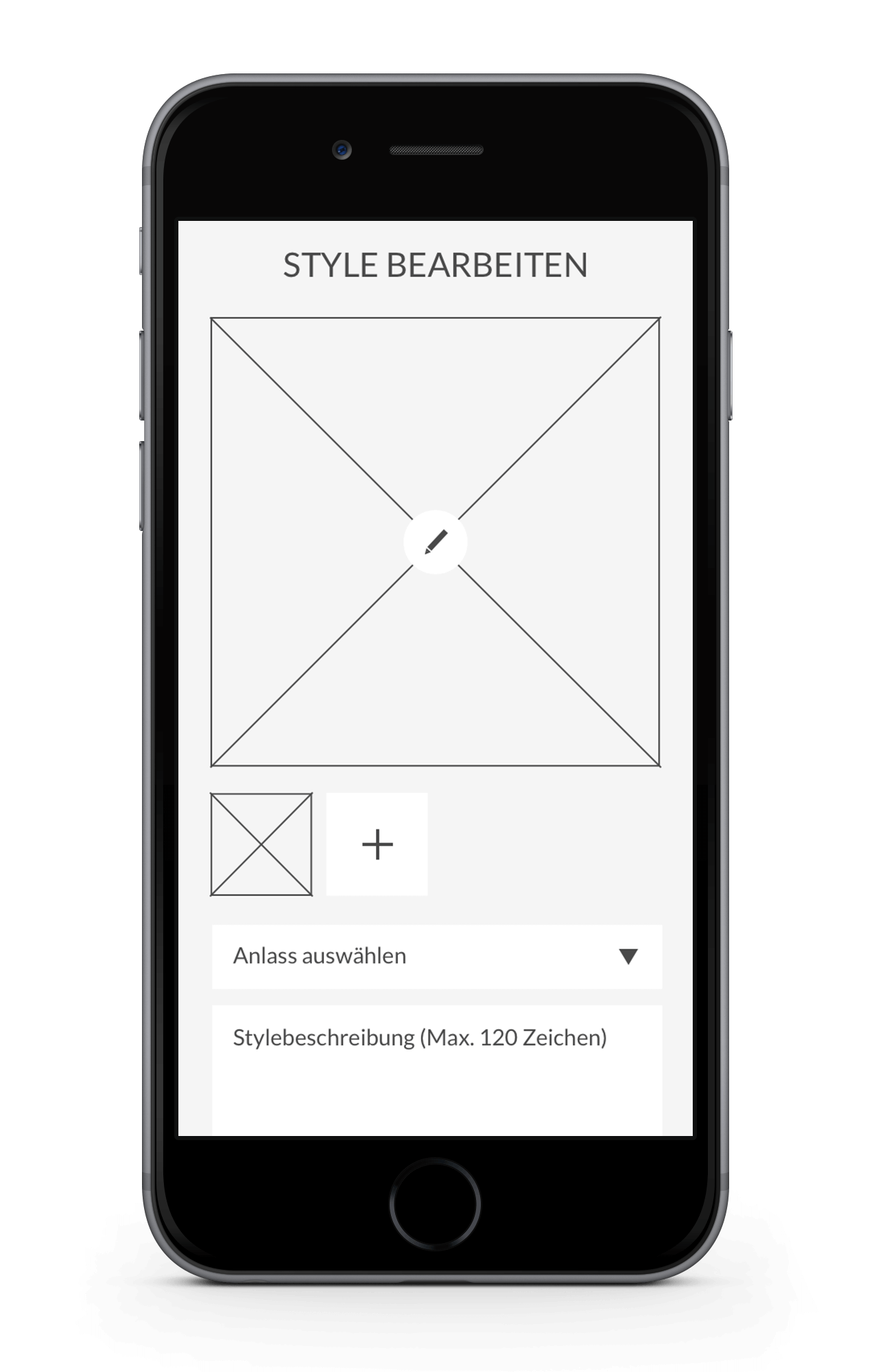 Suadeo App Wireframe Style anlegen und bearbeiten 1/5 Mobile