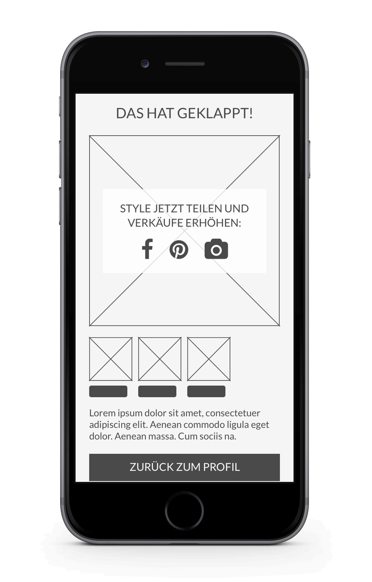 Suadeo App Wireframe Style anlegen und bearbeiten 5/5 Mobile