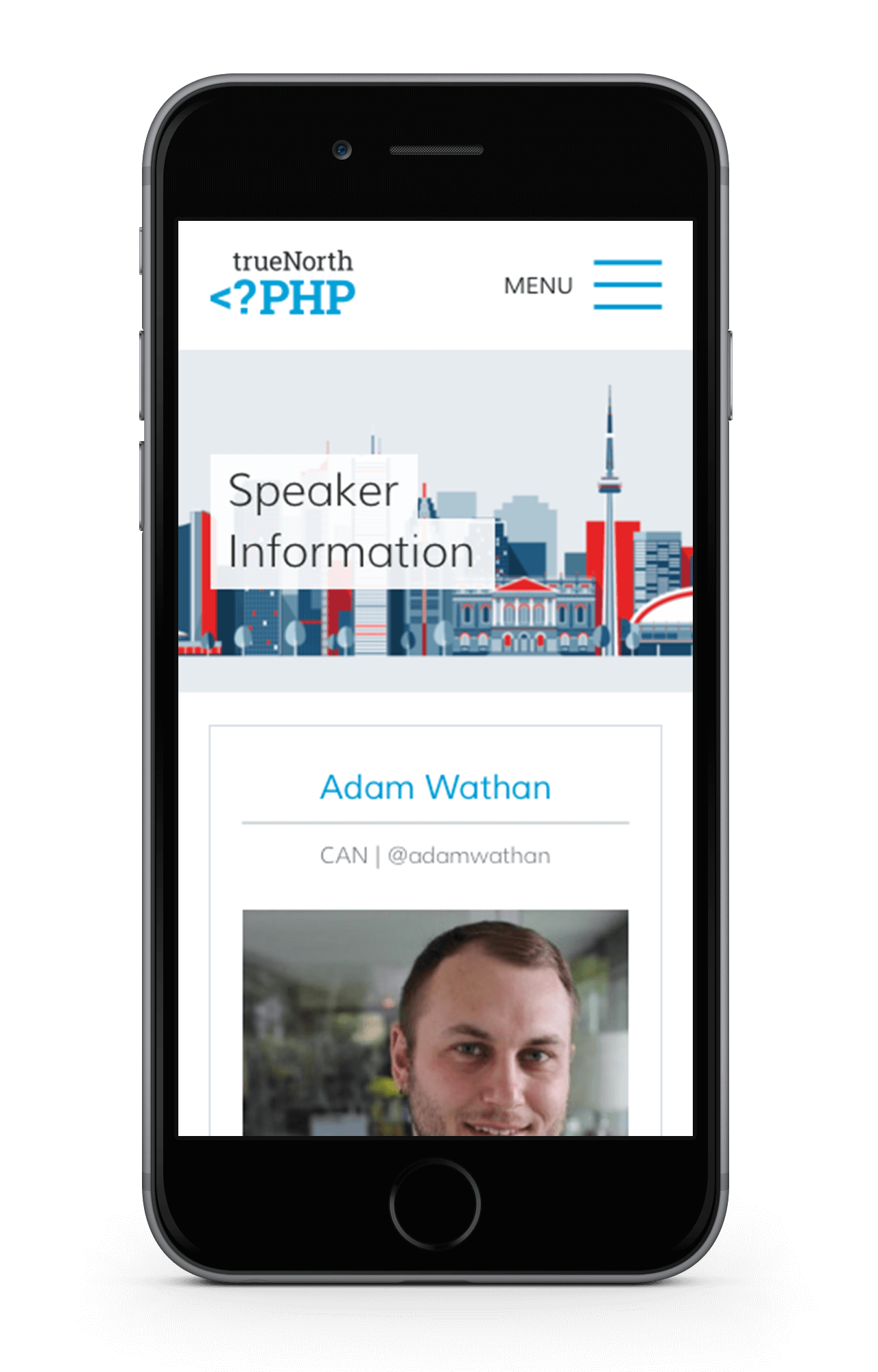 TrueNorth PHP Website-Relaunch Speakers Mobile