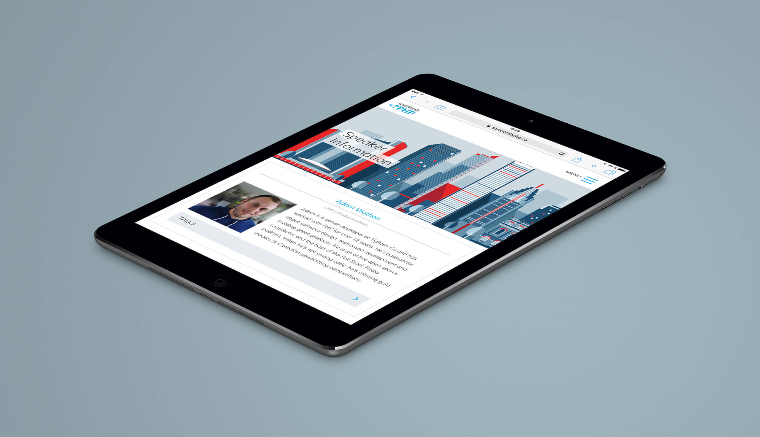 TrueNorthPHP Website Tablet