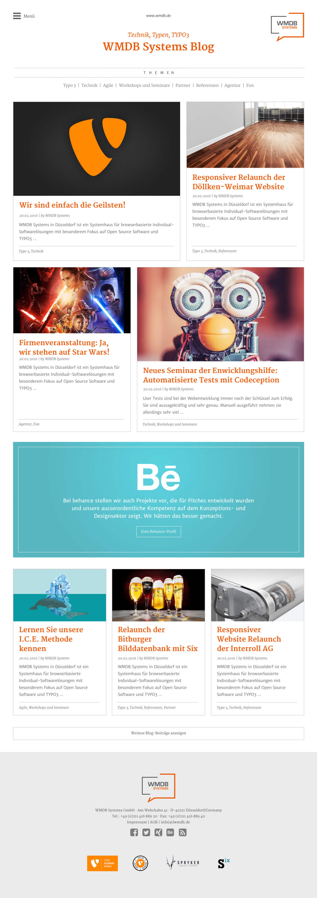 WMDB Systems Corporate Blog Desktop Startseite