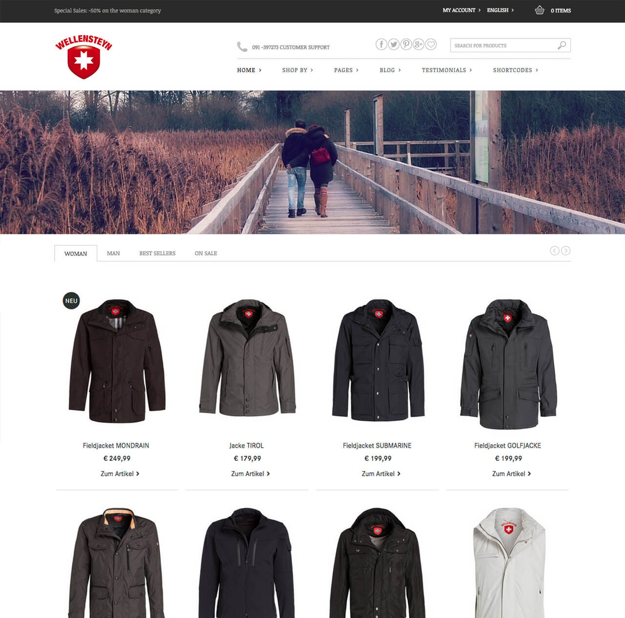 Wellensteyn Relaunch Layout Startseite Desktop